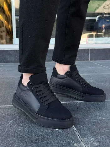 Kb-046 Kuback Siyah Paraşüt Siyah Yüksek Taban Günlük Spor Ayakkabı Kb-046 Kuback Siyah Paraşüt Siyah Yüksek Taban Günlük Spor Ayakkabı