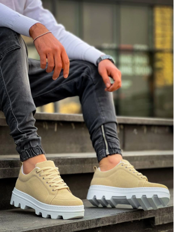 KB-056 Kuback Bej Süet Beyaz Yüksek Taban Günlük Spor Ayakkabı KB-056 Kuback Bej Süet Beyaz Yüksek Taban Günlük Spor Ayakkabı