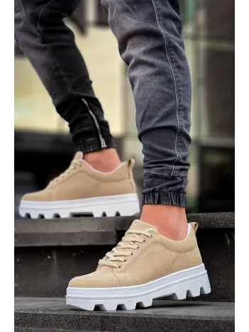 Kb-056 Kuback Bej Süet Beyaz Yüksek Taban Günlük Spor Ayakkabı Kb-056 Kuback Bej Süet Beyaz Yüksek Taban Günlük Spor Ayakkabı