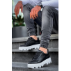 KB-056 Kuback Siyah Cilt Beyaz Yüksek Taban Günlük Spor Ayakkabı KB-056 Kuback Siyah Cilt Beyaz Yüksek Taban Günlük Spor Ayakkabı