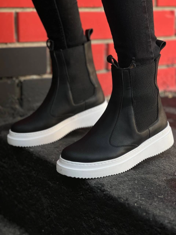 KB-0992  Kuback Siyah Cilt  Yüksek Taban  Lastikli Erkek Bot KB-0992  Kuback Siyah Cilt  Yüksek Taban  Lastikli Erkek Bot