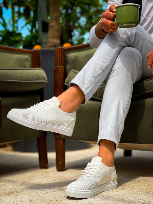 KB-101 Kuback Beyaz Triko Bağcıklı Günlük Erkek Ayakkabı KB-101 Kuback Beyaz Triko Bağcıklı Günlük Erkek Ayakkabı