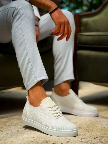 Kb-101 Kuback Beyaz Triko Bağcıklı Günlük Erkek Ayakkabı Kb-101 Kuback Beyaz Triko Bağcıklı Günlük Erkek Ayakkabı