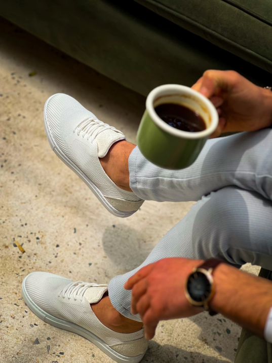 KB-101 Kuback Beyaz Triko Bağcıklı Günlük Erkek Ayakkabı KB-101 Kuback Beyaz Triko Bağcıklı Günlük Erkek Ayakkabı