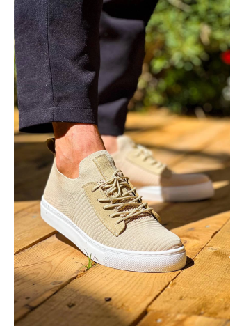 KB-110  Kuback Bej Triko Yüksek Taban Bağcıklı Günlük Erkek Ayakkabı KB-110  Kuback Bej Triko Yüksek Taban Bağcıklı Günlük Erkek Ayakkabı