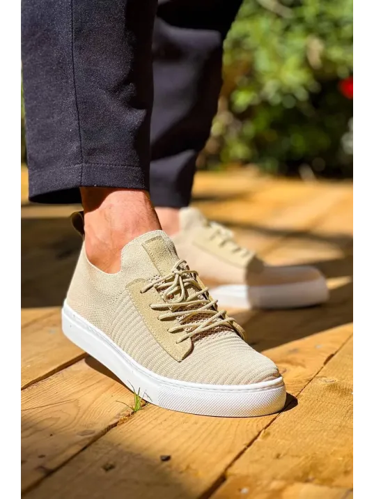 Kb-110 Kuback Bej Triko Yüksek Taban Bağcıklı Günlük Erkek Ayakkabı Kb-110 Kuback Bej Triko Yüksek Taban Bağcıklı Günlük Erkek Ayakkabı