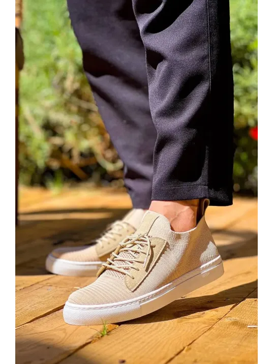Kb-110 Kuback Bej Triko Yüksek Taban Bağcıklı Günlük Erkek Ayakkabı Kb-110 Kuback Bej Triko Yüksek Taban Bağcıklı Günlük Erkek Ayakkabı