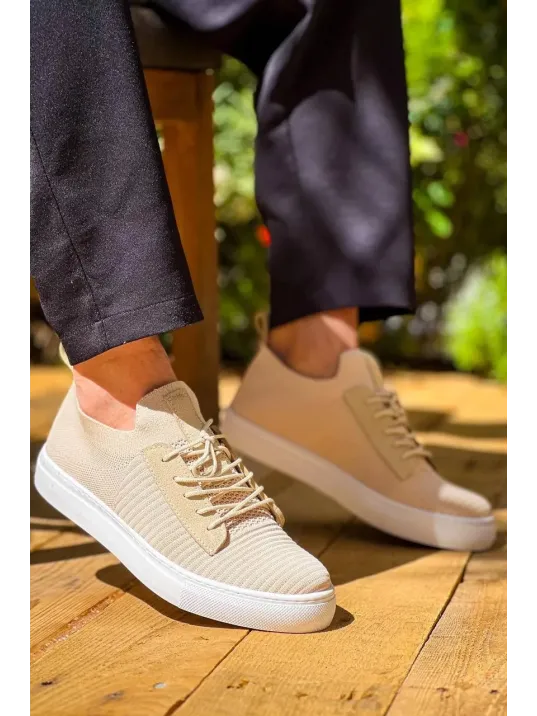Kb-110 Kuback Bej Triko Yüksek Taban Bağcıklı Günlük Erkek Ayakkabı Kb-110 Kuback Bej Triko Yüksek Taban Bağcıklı Günlük Erkek Ayakkabı