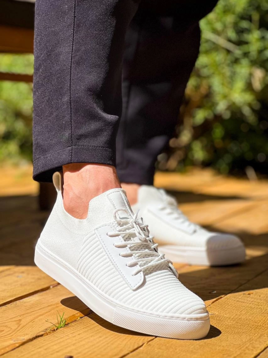 KB-110  Kuback Beyaz Triko Yüksek Taban Bağcıklı Günlük Erkek Ayakkabı KB-110  Kuback Beyaz Triko Yüksek Taban Bağcıklı Günlük Erkek Ayakkabı