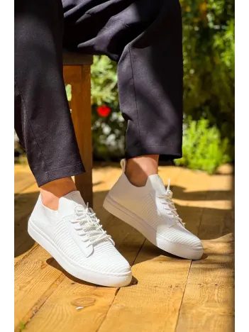 Kb-110 Kuback Beyaz Triko Yüksek Taban Bağcıklı Günlük Erkek Ayakkabı Kb-110 Kuback Beyaz Triko Yüksek Taban Bağcıklı Günlük Erkek Ayakkabı