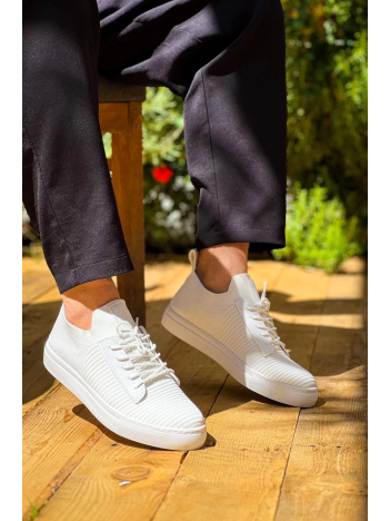 KB-110  Kuback Beyaz Triko Yüksek Taban Bağcıklı Günlük Erkek Ayakkabı KB-110  Kuback Beyaz Triko Yüksek Taban Bağcıklı Günlük Erkek Ayakkabı