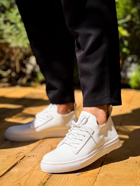 KB-110  Kuback Beyaz Triko Yüksek Taban Bağcıklı Günlük Erkek Ayakkabı KB-110  Kuback Beyaz Triko Yüksek Taban Bağcıklı Günlük Erkek Ayakkabı