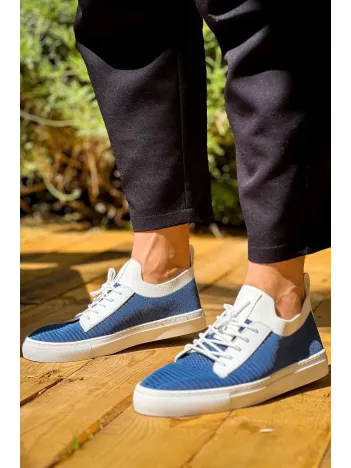 Kb-110 Kuback Mavi Triko Yüksek Taban Bağcıklı Günlük Erkek Ayakkabı Kb-110 Kuback Mavi Triko Yüksek Taban Bağcıklı Günlük Erkek Ayakkabı