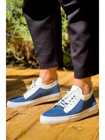 KB-110  Kuback Mavi Triko Yüksek Taban Bağcıklı Günlük Erkek Ayakkabı KB-110  Kuback Mavi Triko Yüksek Taban Bağcıklı Günlük Erkek Ayakkabı