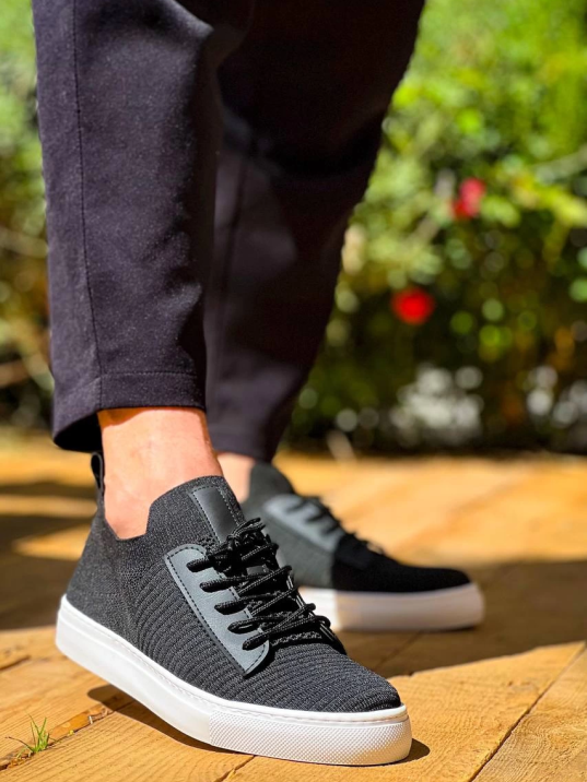 KB-110  Kuback BACK Siyah Triko Yüksek Taban Bağcıklı Günlük Erkek Ayakkabı KB-110  Kuback BACK Siyah Triko Yüksek Taban Bağcıklı Günlük Erkek Ayakkabı