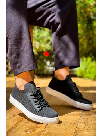 KB-110  Kuback BACK Siyah Triko Yüksek Taban Bağcıklı Günlük Erkek Ayakkabı KB-110  Kuback BACK Siyah Triko Yüksek Taban Bağcıklı Günlük Erkek Ayakkabı