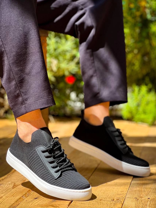 KB-110  Kuback BACK Siyah Triko Yüksek Taban Bağcıklı Günlük Erkek Ayakkabı KB-110  Kuback BACK Siyah Triko Yüksek Taban Bağcıklı Günlük Erkek Ayakkabı