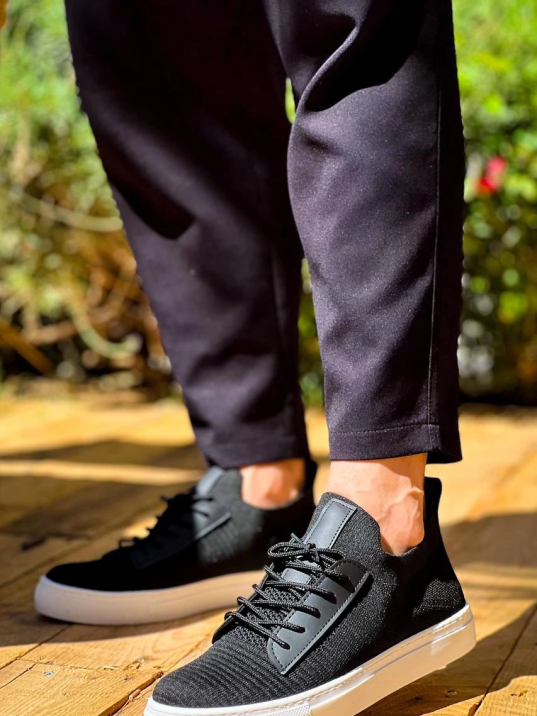 KB-110  Kuback BACK Siyah Triko Yüksek Taban Bağcıklı Günlük Erkek Ayakkabı KB-110  Kuback BACK Siyah Triko Yüksek Taban Bağcıklı Günlük Erkek Ayakkabı