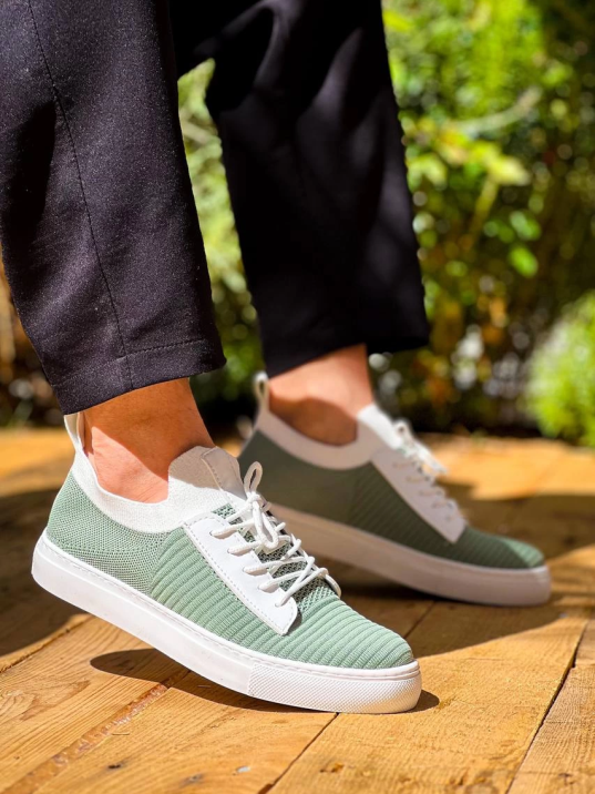 KB-110  Kuback Yeşil Triko Yüksek Taban Bağcıklı Günlük Erkek Ayakkabı KB-110  Kuback Yeşil Triko Yüksek Taban Bağcıklı Günlük Erkek Ayakkabı