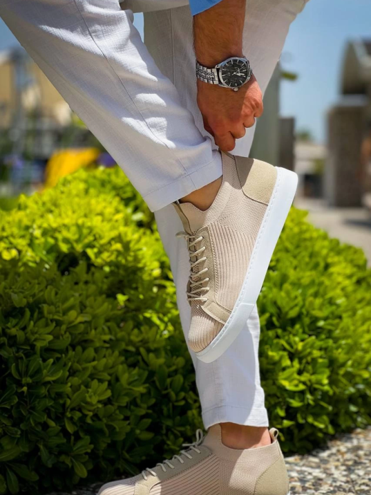 KB-112   Kuback Bej Triko Bağcıklı  Günlük Erkek  Ayakkabı KB-112   Kuback Bej Triko Bağcıklı  Günlük Erkek  Ayakkabı