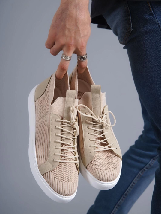 KB-112   Kuback Bej Triko Bağcıklı  Günlük Erkek  Ayakkabı KB-112   Kuback Bej Triko Bağcıklı  Günlük Erkek  Ayakkabı