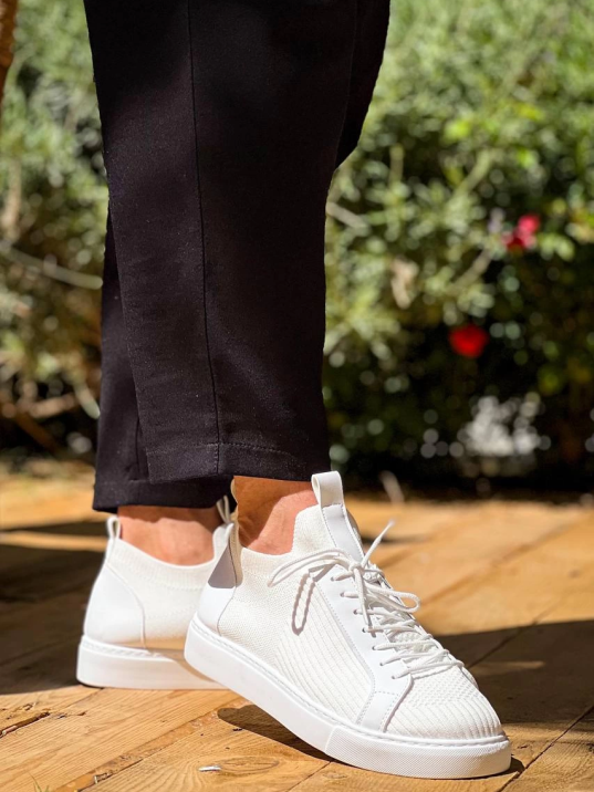 KB-112   Kuback Beyaz Triko Bağcıklı  Günlük Erkek  Ayakkabı KB-112   Kuback Beyaz Triko Bağcıklı  Günlük Erkek  Ayakkabı