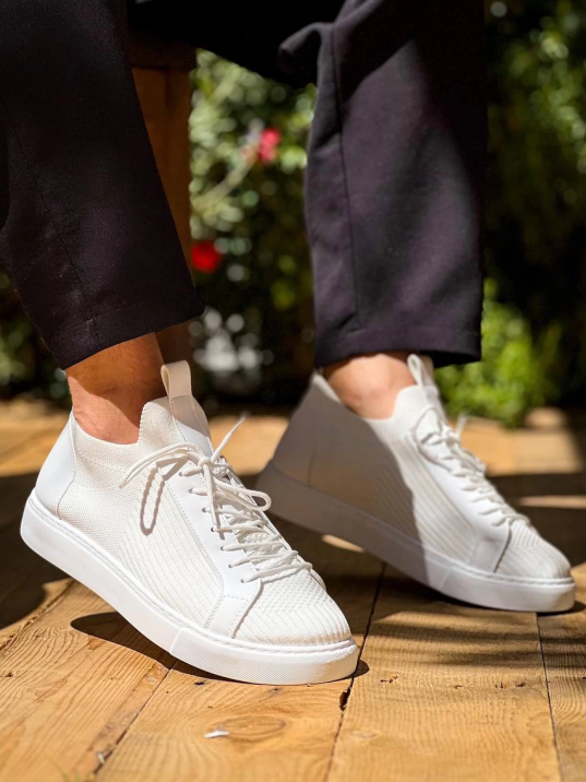 KB-112   Kuback Beyaz Triko Bağcıklı  Günlük Erkek  Ayakkabı KB-112   Kuback Beyaz Triko Bağcıklı  Günlük Erkek  Ayakkabı