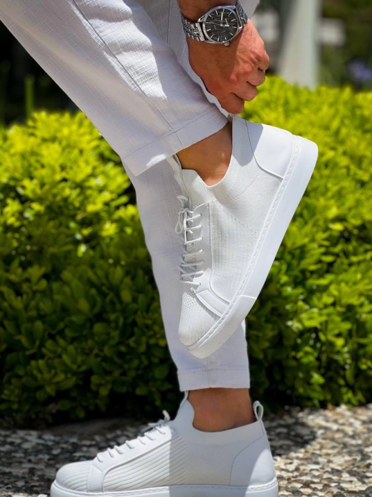 KB-112   Kuback Beyaz Triko Bağcıklı  Günlük Erkek  Ayakkabı KB-112   Kuback Beyaz Triko Bağcıklı  Günlük Erkek  Ayakkabı