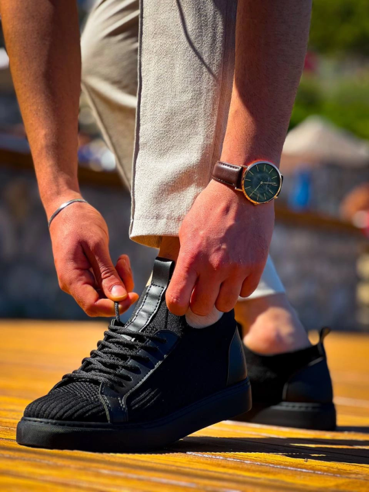 KB-112  Kuback Siyah Siyah TabanTriko Bağcıklı  Günlük Erkek  Ayakkabı KB-112  Kuback Siyah Siyah TabanTriko Bağcıklı  Günlük Erkek  Ayakkabı