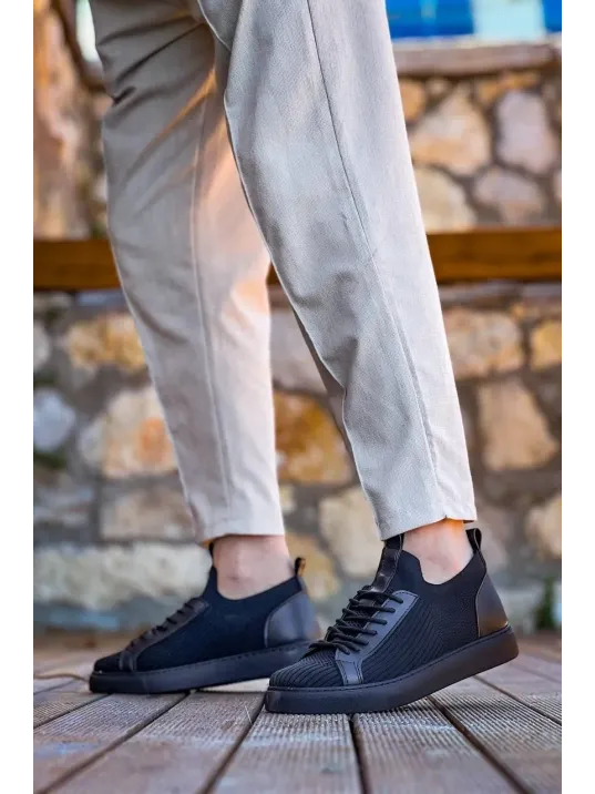 Kb-112  Kuback Siyah Siyah Tabantriko Bağcıklı  Günlük Erkek  Ayakkabı