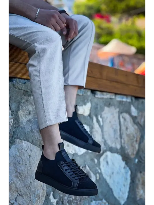 Kb-112  Kuback Siyah Siyah Tabantriko Bağcıklı  Günlük Erkek  Ayakkabı