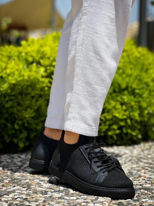 Kb-112  Kuback Siyah Siyah Tabantriko Bağcıklı  Günlük Erkek  Ayakkabı