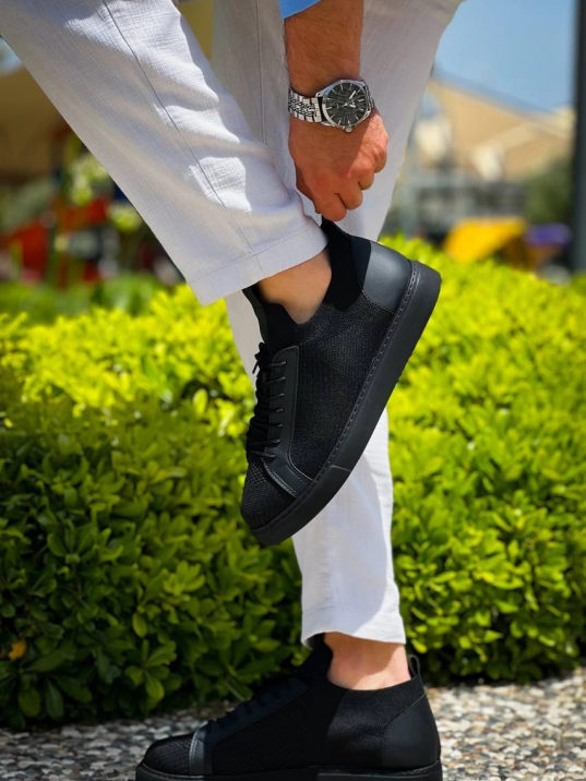 Kb-112  Kuback Siyah Siyah Tabantriko Bağcıklı  Günlük Erkek  Ayakkabı