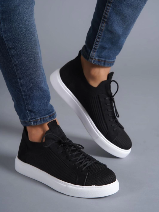 KB-112   Kuback Siyah Triko Bağcıklı  Günlük Erkek  Ayakkabı KB-112   Kuback Siyah Triko Bağcıklı  Günlük Erkek  Ayakkabı