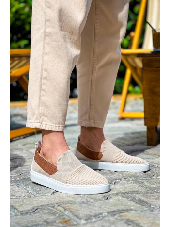 KB-114  Kuback Bej Taba Triko Yüksek Taban Bağcıksız Günlük Erkek Ayakkabı KB-114  Kuback Bej Taba Triko Yüksek Taban Bağcıksız Günlük Erkek Ayakkabı