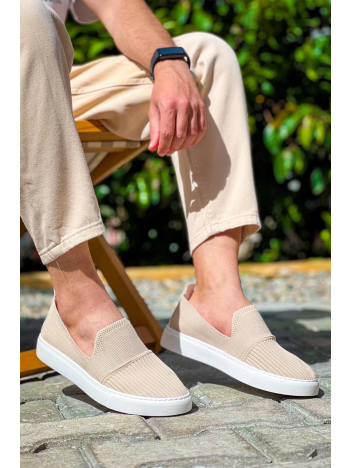 KB-114  Kuback  Bej Triko Yüksek Taban Bağcıksız Günlük Erkek Ayakkabı KB-114  Kuback  Bej Triko Yüksek Taban Bağcıksız Günlük Erkek Ayakkabı