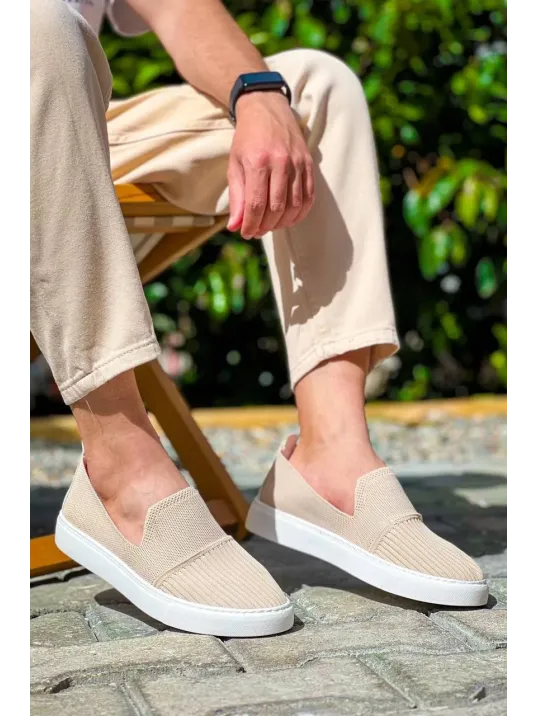 Kb-114 Kuback Bej Triko Yüksek Taban Bağcıksız Günlük Erkek Ayakkabı Kb-114 Kuback Bej Triko Yüksek Taban Bağcıksız Günlük Erkek Ayakkabı