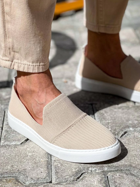 KB-114  Kuback  Bej Triko Yüksek Taban Bağcıksız Günlük Erkek Ayakkabı KB-114  Kuback  Bej Triko Yüksek Taban Bağcıksız Günlük Erkek Ayakkabı