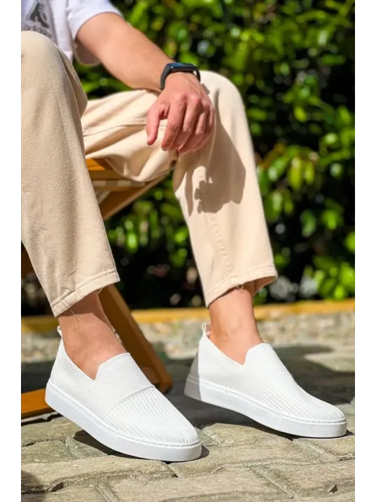 Kb-114 Kuback Beyaz Triko Yüksek Taban Bağcıksız Günlük Erkek Ayakkabı Kb-114 Kuback Beyaz Triko Yüksek Taban Bağcıksız Günlük Erkek Ayakkabı