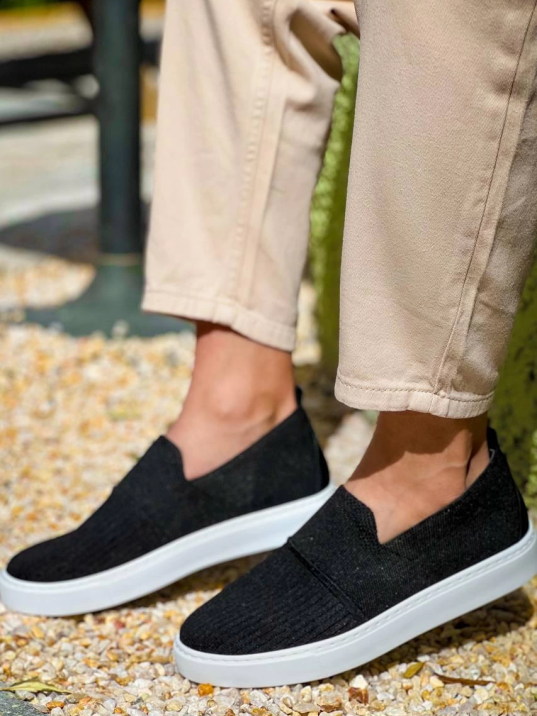 KB-114  Kuback Siyah Triko Yüksek Taban Bağcıksız Günlük Erkek Ayakkabı KB-114  Kuback Siyah Triko Yüksek Taban Bağcıksız Günlük Erkek Ayakkabı