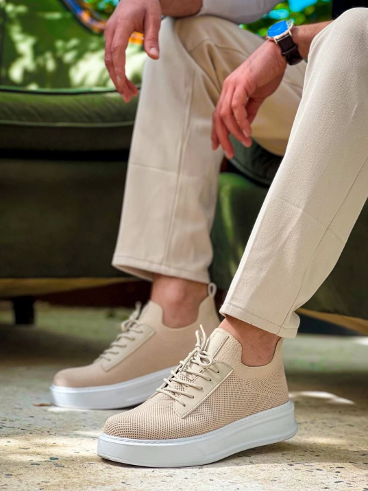 KB-116 Kuback Bej Bağcıklı Triko Günlük Erkek Ayakkabı KB-116 Kuback Bej Bağcıklı Triko Günlük Erkek Ayakkabı