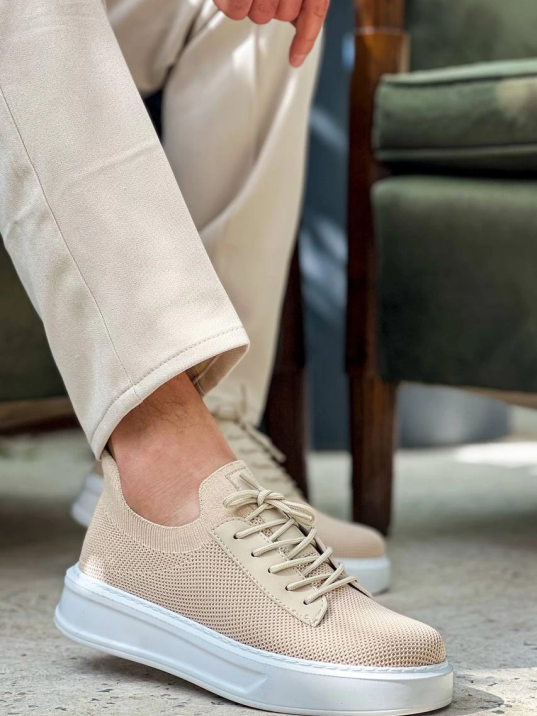 KB-116 Kuback Bej Bağcıklı Triko Günlük Erkek Ayakkabı KB-116 Kuback Bej Bağcıklı Triko Günlük Erkek Ayakkabı