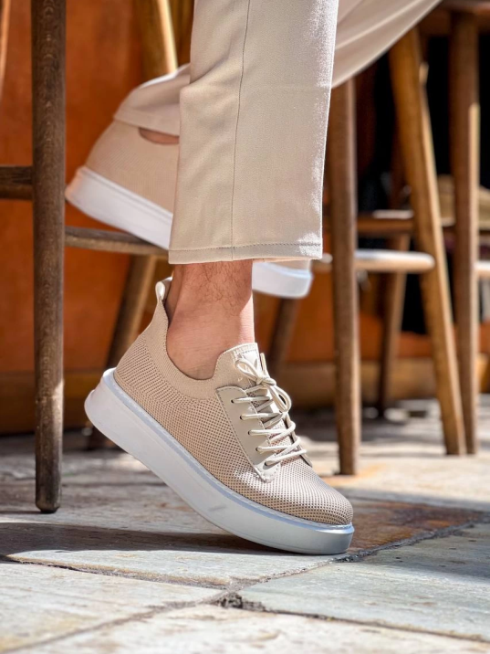 KB-116 Kuback Bej Bağcıklı Triko Günlük Erkek Ayakkabı KB-116 Kuback Bej Bağcıklı Triko Günlük Erkek Ayakkabı