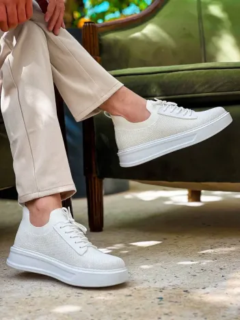 Kb-116 Kuback Beyaz Bağcıklı Triko Günlük Erkek Ayakkabı Kb-116 Kuback Beyaz Bağcıklı Triko Günlük Erkek Ayakkabı