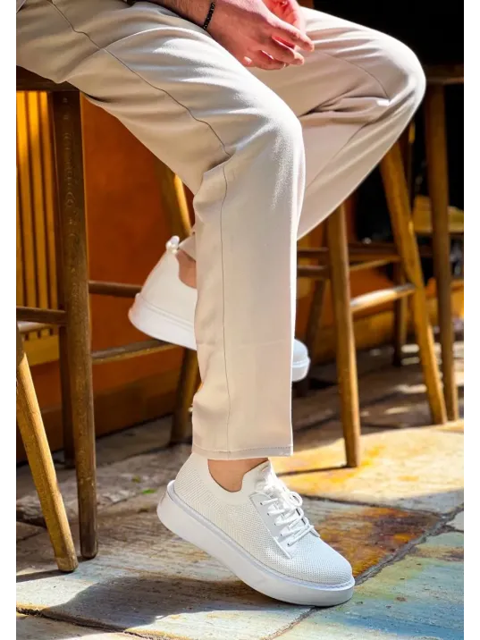 Kb-116 Kuback Beyaz Bağcıklı Triko Günlük Erkek Ayakkabı Kb-116 Kuback Beyaz Bağcıklı Triko Günlük Erkek Ayakkabı