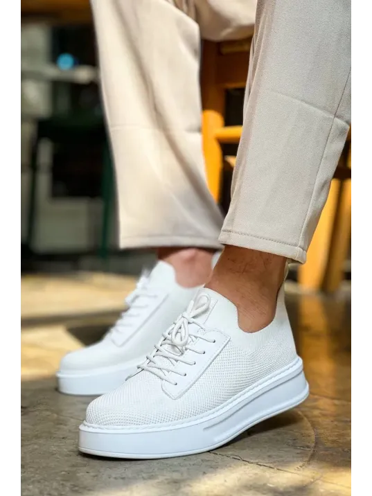 Kb-116 Kuback Beyaz Bağcıklı Triko Günlük Erkek Ayakkabı Kb-116 Kuback Beyaz Bağcıklı Triko Günlük Erkek Ayakkabı