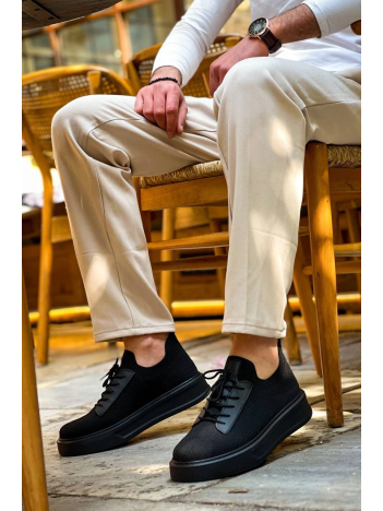 KB-116 Kuback Siyah Siyah Taban Bağcıklı Triko Günlük Erkek Ayakkabı KB-116 Kuback Siyah Siyah Taban Bağcıklı Triko Günlük Erkek Ayakkabı