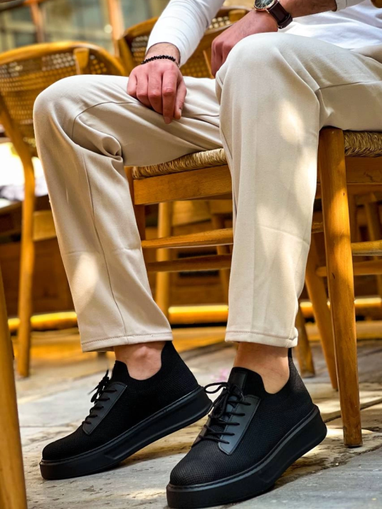 KB-116 Kuback Siyah Siyah Taban Bağcıklı Triko Günlük Erkek Ayakkabı KB-116 Kuback Siyah Siyah Taban Bağcıklı Triko Günlük Erkek Ayakkabı