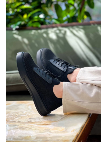 KB-116 Kuback Siyah Siyah Taban Bağcıklı Triko Günlük Erkek Ayakkabı KB-116 Kuback Siyah Siyah Taban Bağcıklı Triko Günlük Erkek Ayakkabı