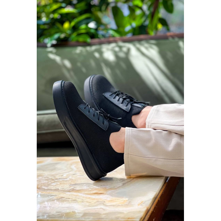 KB-116 Kuback Siyah Siyah Taban Bağcıklı Triko Günlük Erkek Ayakkabı KB-116 Kuback Siyah Siyah Taban Bağcıklı Triko Günlük Erkek Ayakkabı